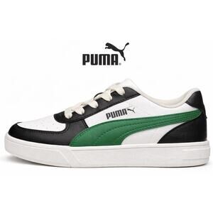 Puma Kids Sneakers Kids 2 C White Black Green Low Top Casual Shoes Youth Retro